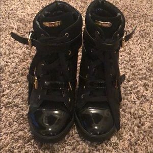Michael Kors black high top shoes